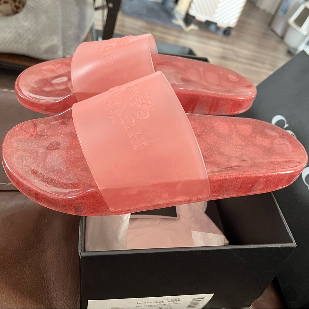Coach pink ulyssa rubber slides - Picture 5 of 6